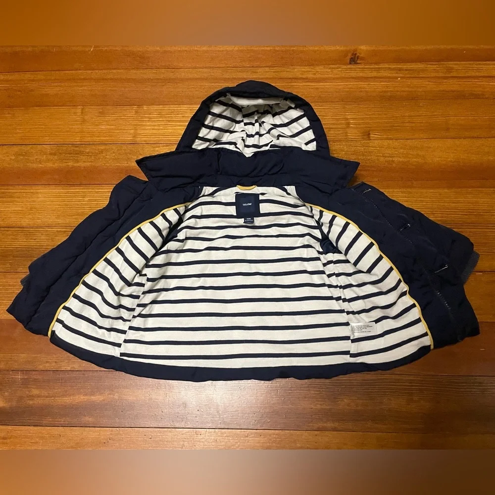 GAP Navy Puffer Jacket with Navy Snow Overalls Size 18-24 Months